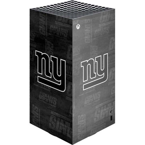NFL New York Giants Black & White XBox Series X Digital Edition Console Skin
