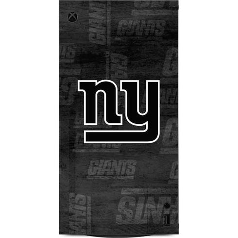 NFL New York Giants Black & White XBox Series X Digital Edition Console Skin