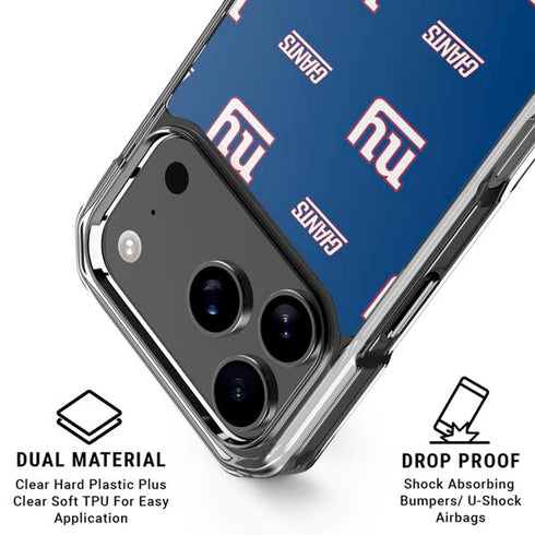NFL New York Giants Blitz Series iPhone 18 Pro Clear Case