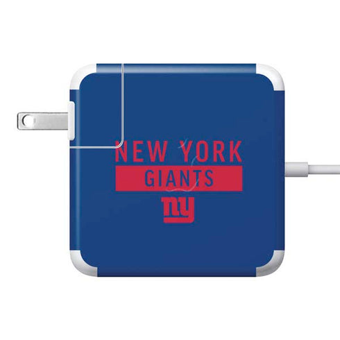 NFL New York Giants Blue Performance Series 85W Power Adapter (15 and 17 inch MacBook Pro Charger) Skin