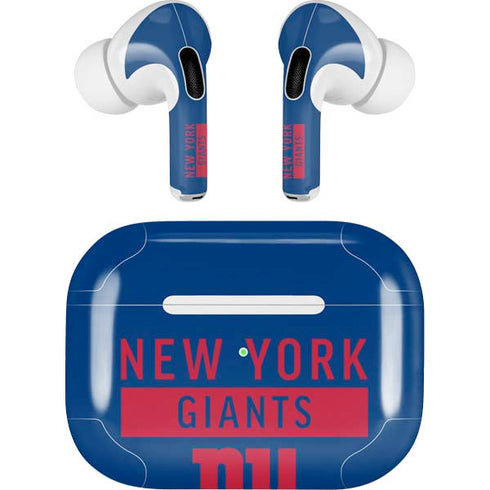 NFL New York Giants Blue Performance Series AirPods Skins