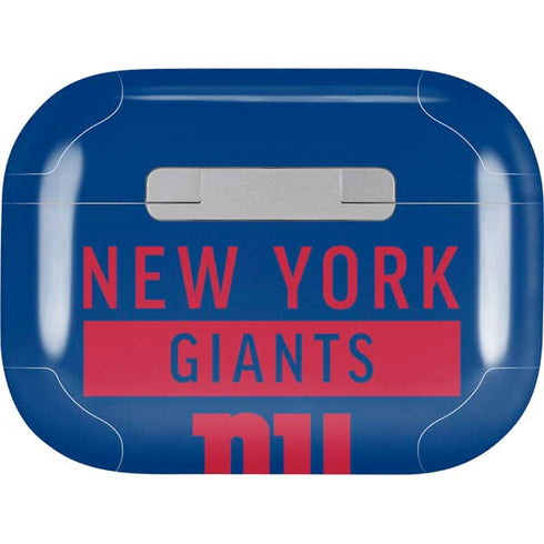 NFL New York Giants Blue Performance Series AirPods Skins