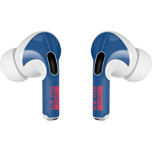 NFL New York Giants Blue Performance Series AirPods Skins