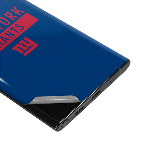 NFL New York Giants Blue Performance Series Galaxy Note 10 Plus Skin
