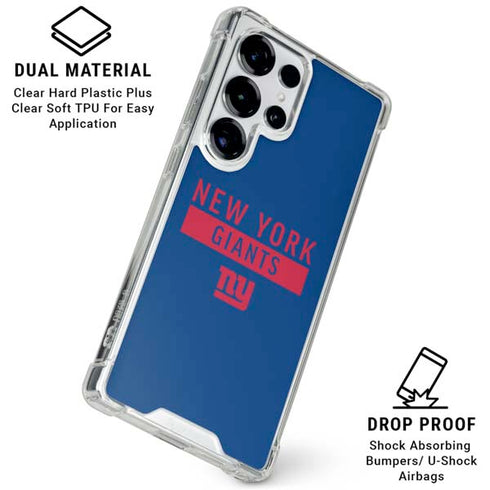NFL New York Giants Blue Performance Series Galaxy S26 Ultra Clear Case