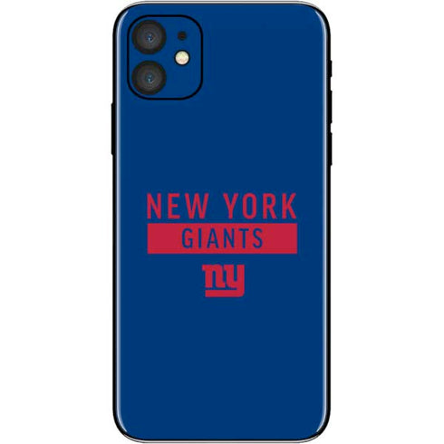NFL New York Giants Blue Performance Series iPhone 11 Skin