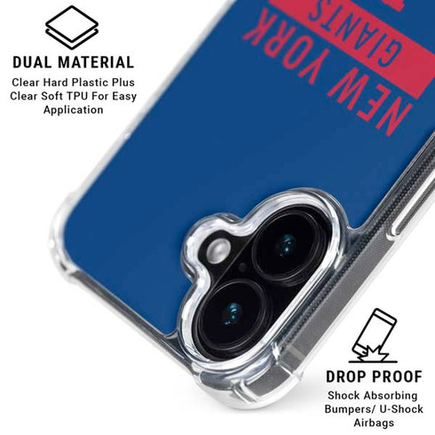 NFL New York Giants Blue Performance Series iPhone 16 Plus MagSafe Case
