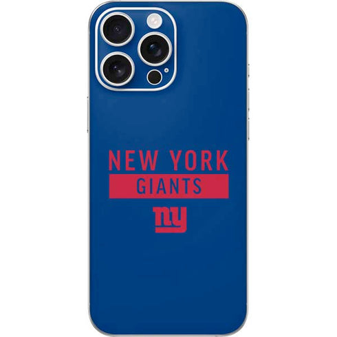 NFL New York Giants Blue Performance Series iPhone 16 Pro Max Skin