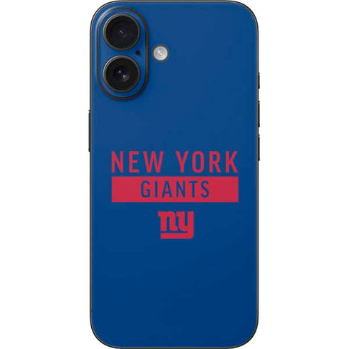 NFL New York Giants Blue Performance Series iPhone 16 Skin