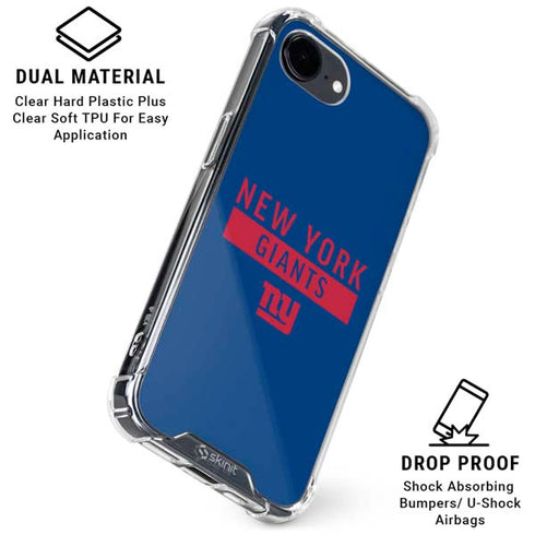 NFL New York Giants Blue Performance Series iPhone 16e Clear Case