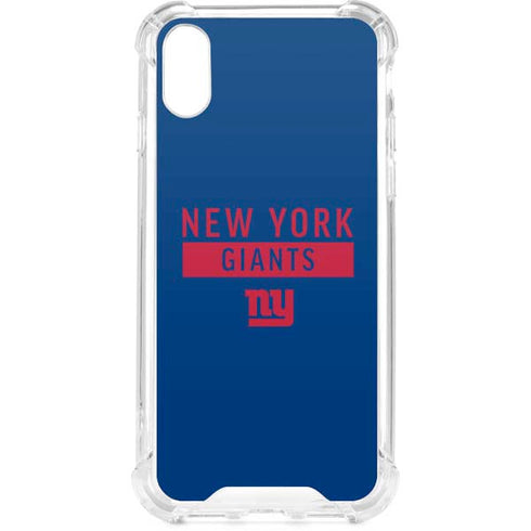 NFL New York Giants Blue Performance Series iPhone XS Clear Case