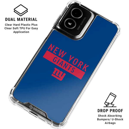 NFL New York Giants Blue Performance Series Moto G Power 5G (2024) Clear Case