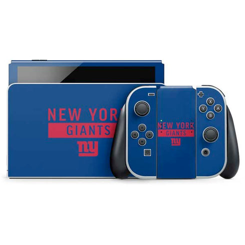NFL New York Giants Blue Performance Series Nintendo Skins