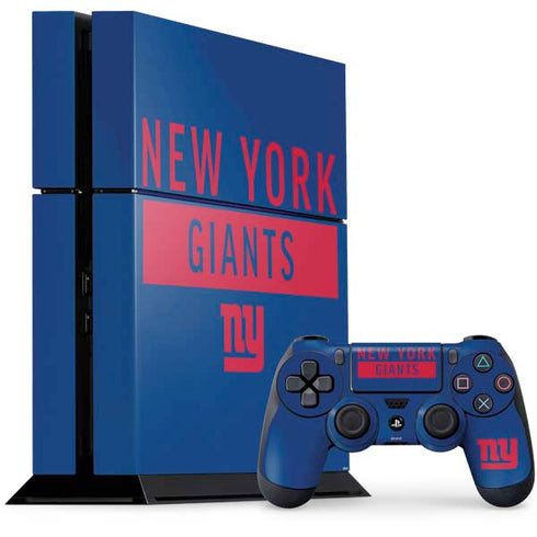 NFL New York Giants Blue Performance Series PS4 Console and Controller Bundle Skin