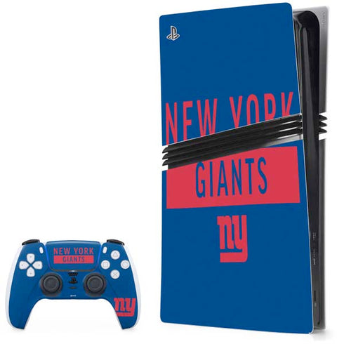 NFL New York Giants Blue Performance Series PlayStation PS5 Skins