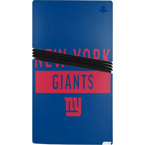 NFL New York Giants Blue Performance Series PS5 Pro Console Skin