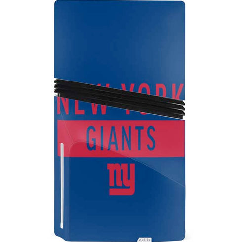NFL New York Giants Blue Performance Series PS5 Pro Disk Console Skin