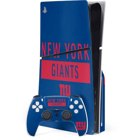 NFL New York Giants Blue Performance Series PlayStation PS5 Skins