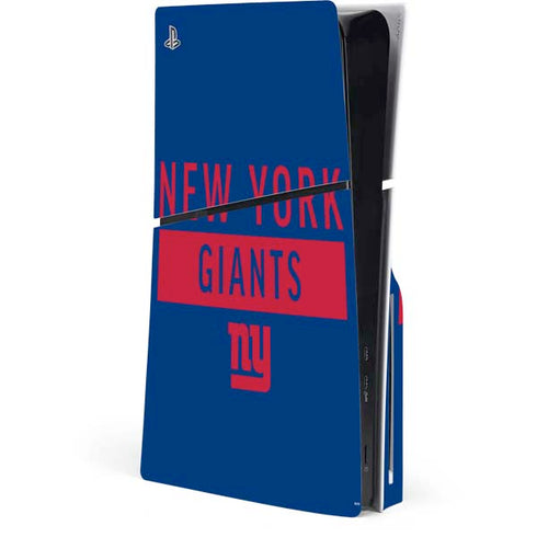 NFL New York Giants Blue Performance Series PlayStation PS5 Skins