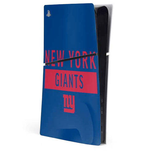 NFL New York Giants Blue Performance Series PS5 Slim Digital Edition Console Skin