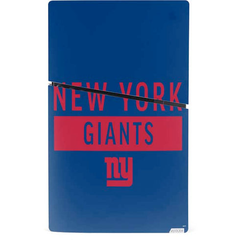 NFL New York Giants Blue Performance Series PS5 Slim Digital Edition Console Skin