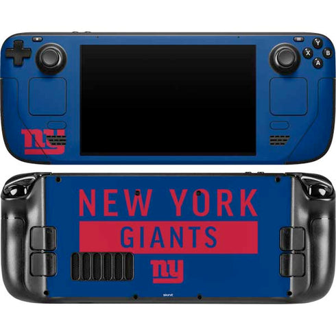 NFL New York Giants Blue Performance Series Steam Deck Handheld Gaming Computer OLED Skin