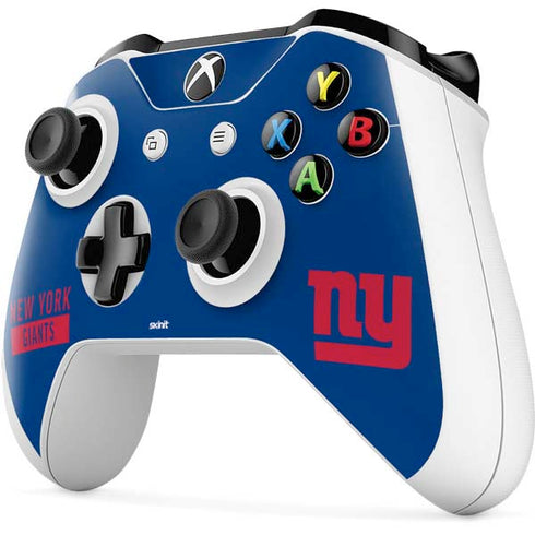 NFL New York Giants Blue Performance Series Xbox One S All-Digital Edition Bundle Skin