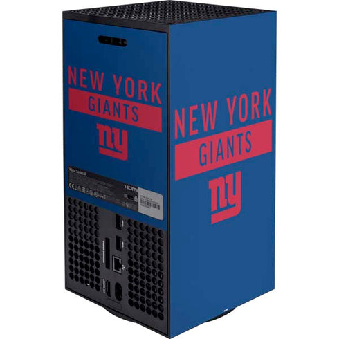 NFL New York Giants Blue Performance Series Xbox Series X Bundle Skin