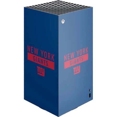 NFL New York Giants Blue Performance Series XBox Series X Digital Edition Console Skin