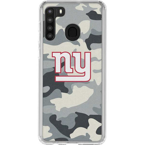 NFL New York Giants Camo Galaxy A21 Clear Case