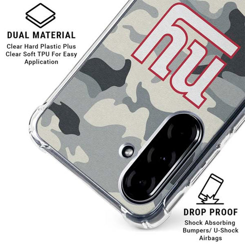 NFL New York Giants Camo Galaxy A36 5G Clear Case