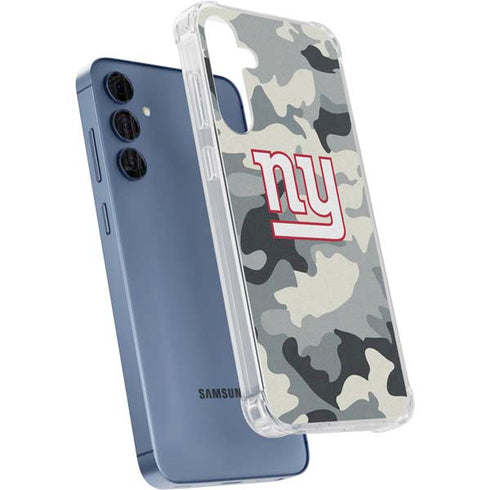 NFL New York Giants Camo Galaxy A55 5G Clear Case