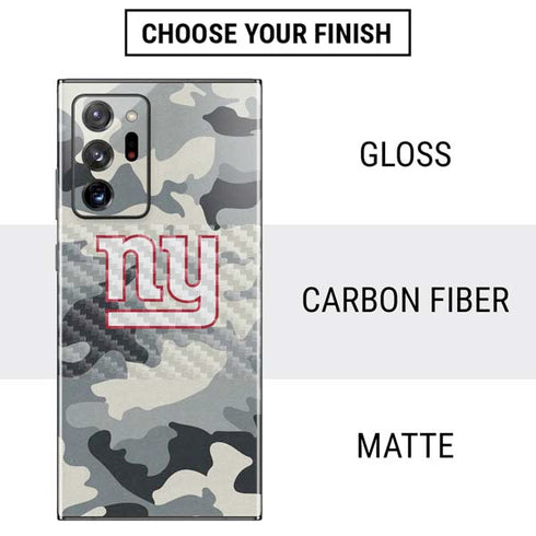 NFL New York Giants Camo Galaxy Note20 Ultra 5G Skin