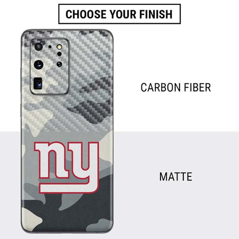 NFL New York Giants Camo Galaxy S20 Ultra 5G Skin