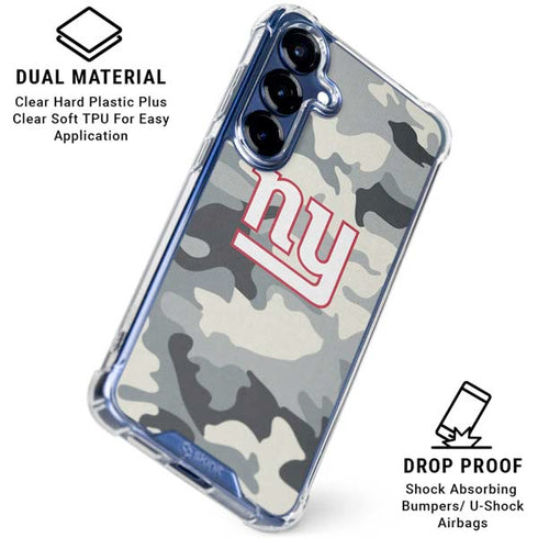 NFL New York Giants Camo Galaxy S25 Clear Case