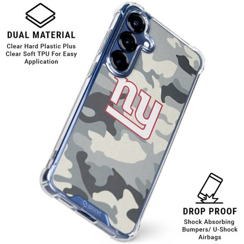 NFL New York Giants Camo Galaxy S25 Plus Clear Case