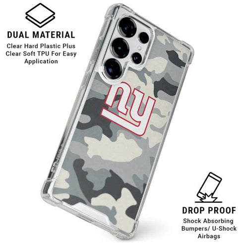 NFL New York Giants Camo Galaxy S25 Ultra Clear Case