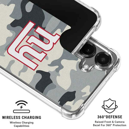 NFL New York Giants Camo Galaxy S26 Clear Case