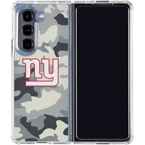 NFL New York Giants Camo Galaxy Z Fold5 5G Clear Case