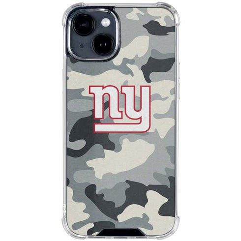 NFL New York Giants Camo iPhone 15 Clear Case