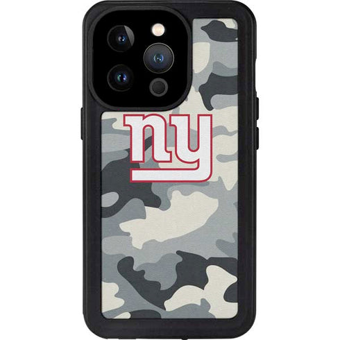NFL New York Giants Camo iPhone 15 Pro Waterproof Case
