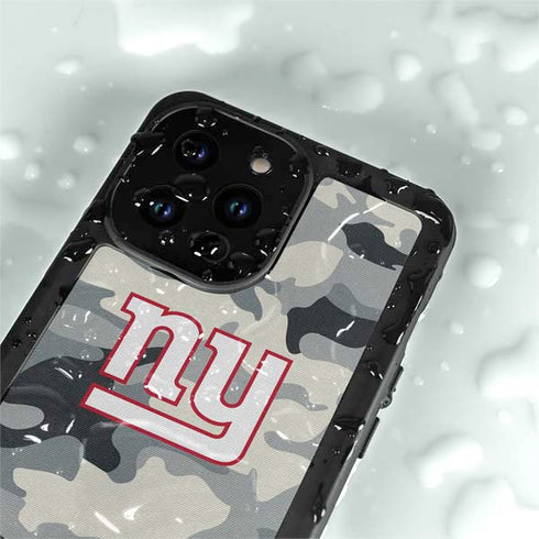 NFL New York Giants Camo iPhone 15 Pro Waterproof Case