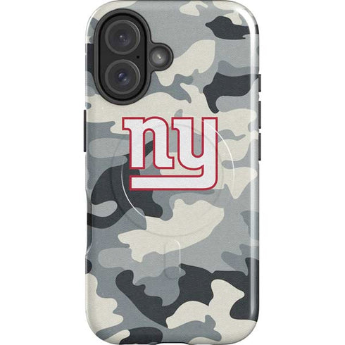 NFL New York Giants Camo iPhone 16 Magsafe Impact Case