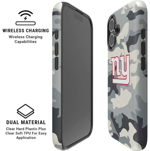 NFL New York Giants Camo iPhone 16 Magsafe Impact Case