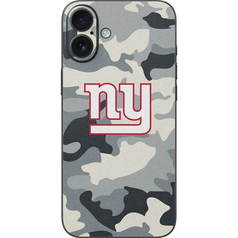NFL New York Giants Camo iPhone 16 Plus Skin