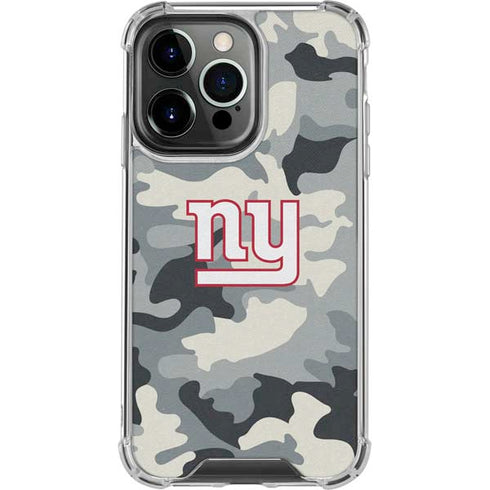 NFL New York Giants Camo iPhone 16 Pro Clear Case