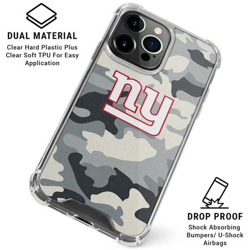 NFL New York Giants Camo iPhone 16 Pro Clear Case