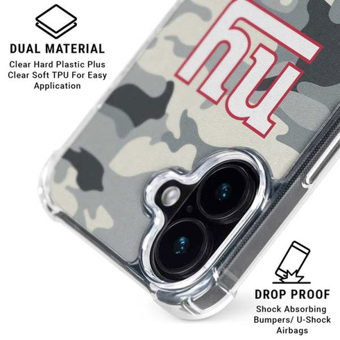 NFL New York Giants Camo iPhone 17 Clear Case