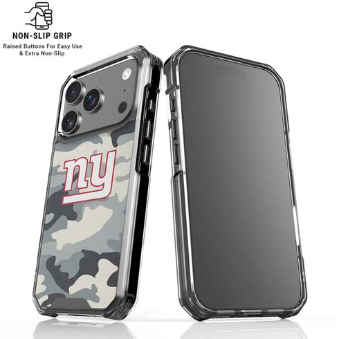 NFL New York Giants Camo iPhone 18 Pro Clear Case