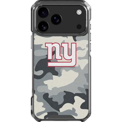 NFL New York Giants Camo iPhone 18 Pro Max Clear Case